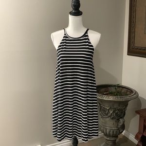 Black & White striped trapeze style old navy dress